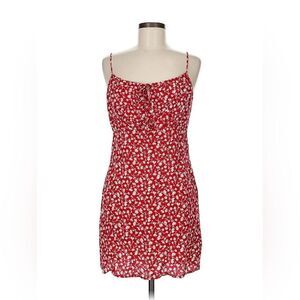 Reformation Red Abbott Floral-Print Minidress Size 6